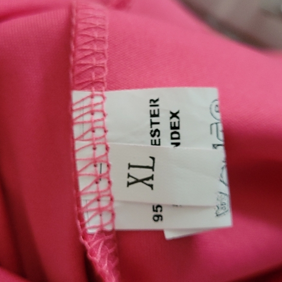 New XL Cha Cha Flounce Hot Pink Barbie Stretch Pull On Pants Dance Party Sexy - Picture 6 of 7